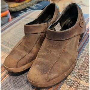 Merrell Luxe Espresso Womens Slip On Clog Size 7 Brown Leather Shoes